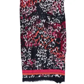 Pink Animal Print Pashmina Scarf