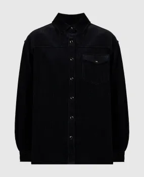 Anine Bing Camicia di velluto a coste nera A073785000