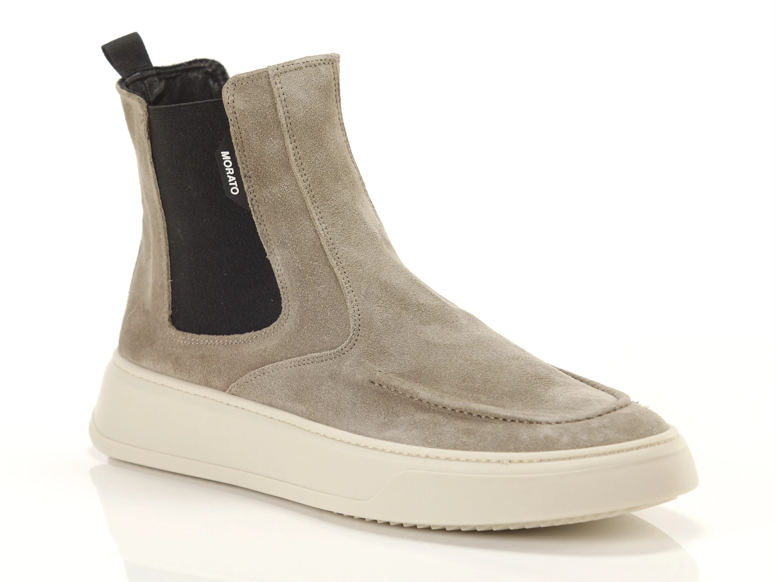 Beige Suede Martin Boots