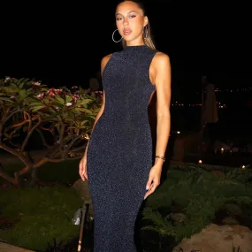 Black Evening Gown Sleeveless Backless 2024 Elegant Ankle-Length Formal Dress Spring Summer Fashion.