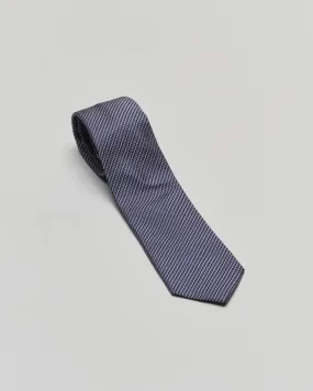 Blue and gray micro armor pure silk tie.