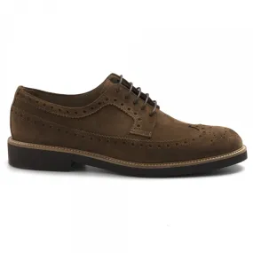 Brown suede Jerold Wilton lace-up shoe.