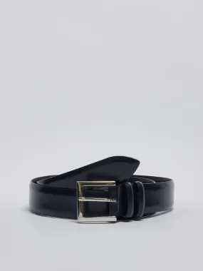 Orciani Calf Leather Men's Belt in Ocean Blue