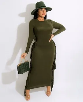 Cutuly Autumn Winter Elegant Dresses Side Nappa Women Long Sleeve Bodycon Party Dress Solid Elastic Club Vestidos S