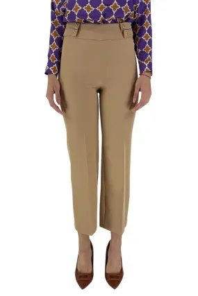 Fly Girl cropped pants in technical fabric with applications 31138/01