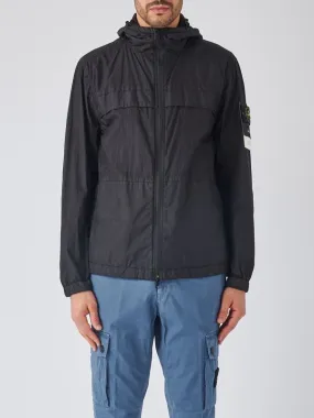 Black recycled nylon Stone Island men's jacket.