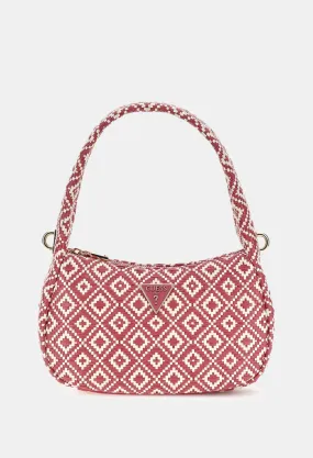 White and Strawberry GUESS shoulder bag
