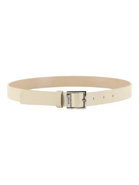 HAZE Leather Belt with Embossed Logo