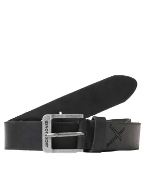 Jack & Jones Black Leather Rock Waist Belt Men.