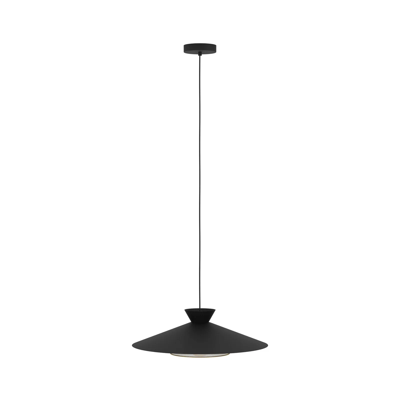 Lampada sospensione Grizedale 1 luce, nero/ottone
