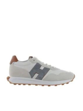 Leather and suede sneaker h601