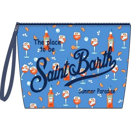 Light Blue Scuba Print Aline Clutch Bag