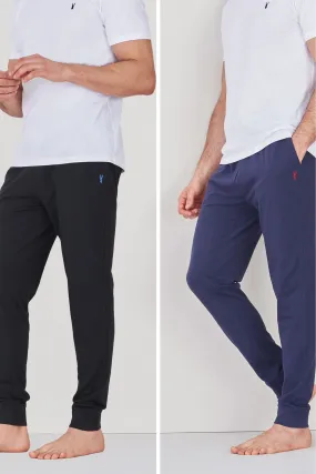 Light Slim Fit Jogger Pants - Nero/Navy Striped