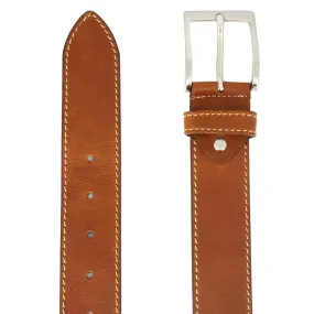 Men's Light Brown Leather Belt
