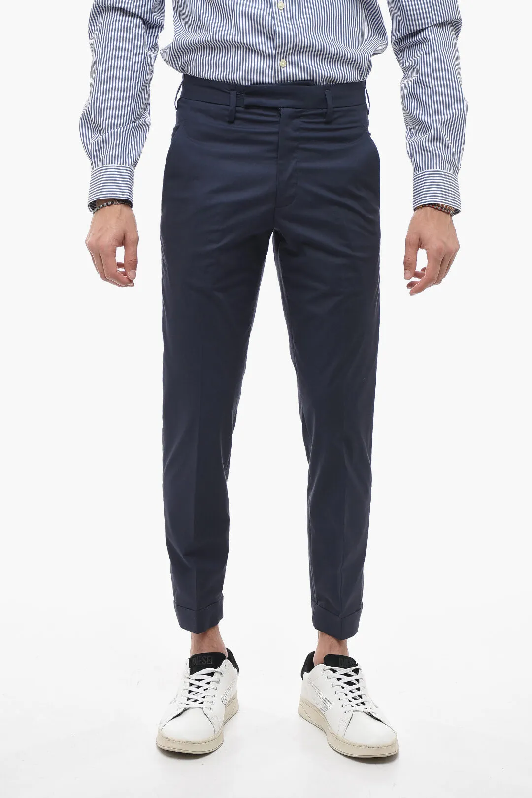 Metal BARRETT Slim Fit Pants with Belt Loops