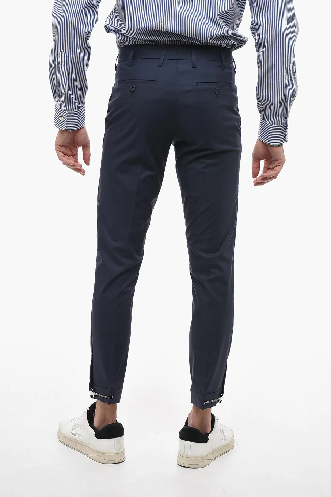 Metal BARRETT Slim Fit Pants with Belt Loops