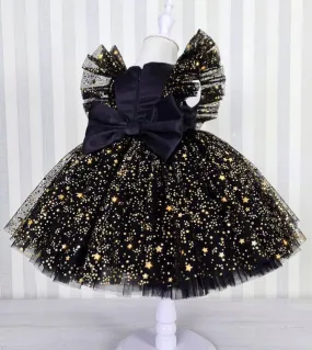 Luxury Bow Wedding Sequin Tutu Gown for Toddler Girl 1-5 Years Old