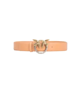 Pink Leather Belt with Love Berry Design
