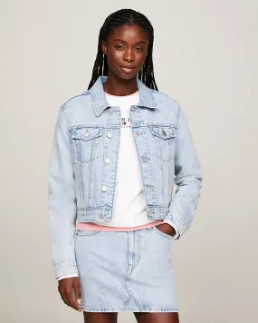 Recycled Cotton Denim Jacket Light Wash
