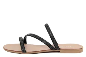 Sandali flat Donna in Sintetico Nero
