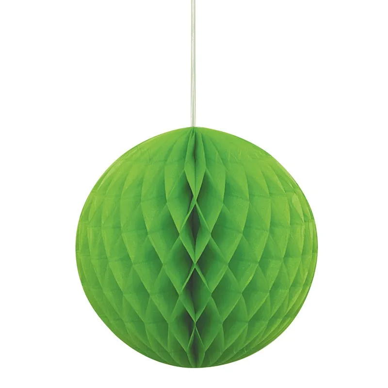 Sfera a nido d'ape verde lime da 20 cm