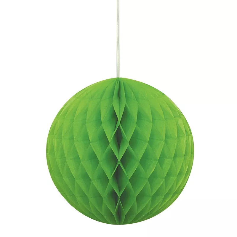 Sfera a nido d'ape verde lime da 20 cm