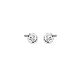 Steel Men's Gemini Ring with Wind Rose